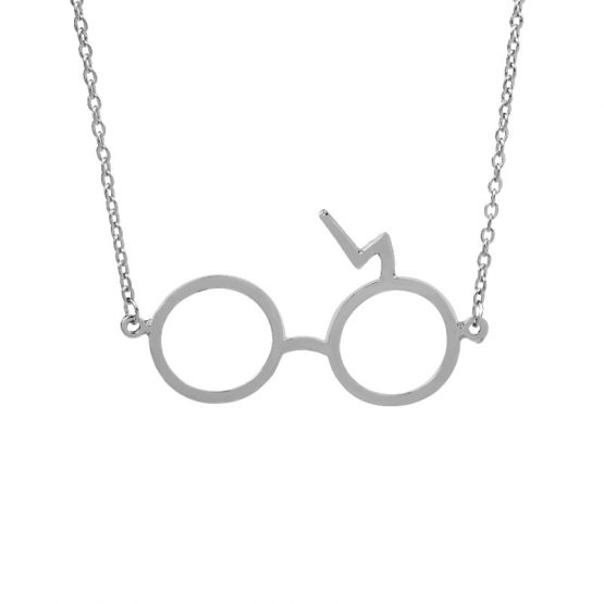 Harry Potter Lightning Glasses Necklace